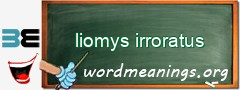 WordMeaning blackboard for liomys irroratus